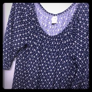Terra & Sky blouse blue and white